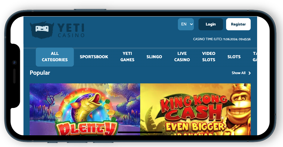 Yeti Casino Table Games