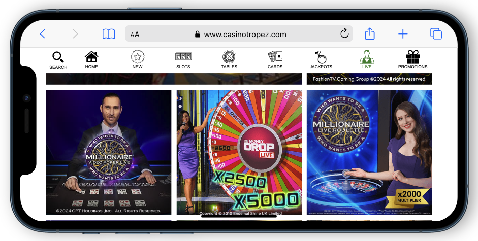 Casino Tropez Entropay Transactions